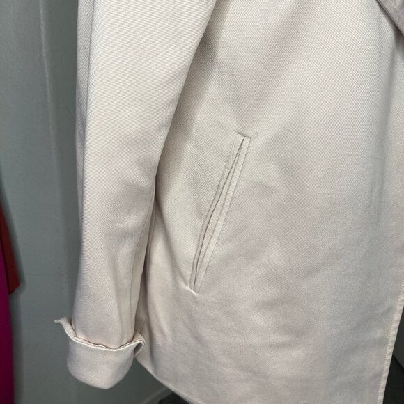 Adrianna Papell Champagne Blush Drape Front Blazer Small Office Classic Sleek - Picture 5 of 12